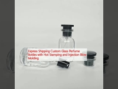 Envío expreso Botellas de perfume de vidrio personalizadas con estampado en caliente y moldeo por inyección