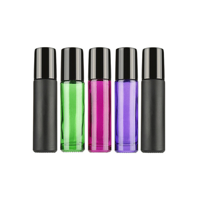 Rose Black Green Purple Colorful Empty Roll On Perfume Oil Bottle 3ml 5ml 8ml 10ml 15ml With Lid